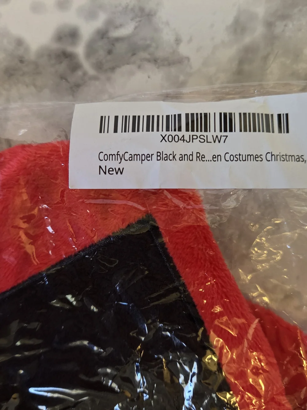 Comfy Camper Red and Black Unoffical Deadpool Dog Costume Size M